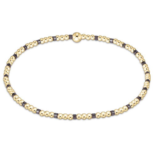 Hope Sincerity Pattern 2mm Bead Bracelet Taupe With A Twist