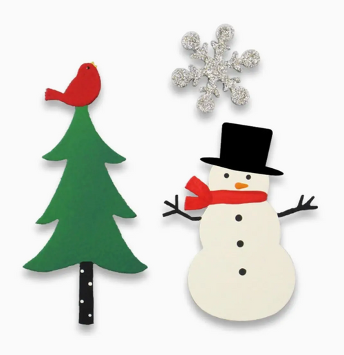 Snowman and Tree Magnets Set of 3