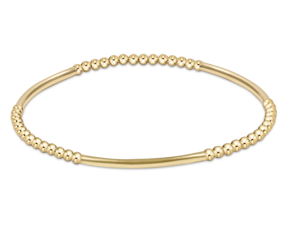 Bliss Bar Pattern Gold 2.5mm Bracelet