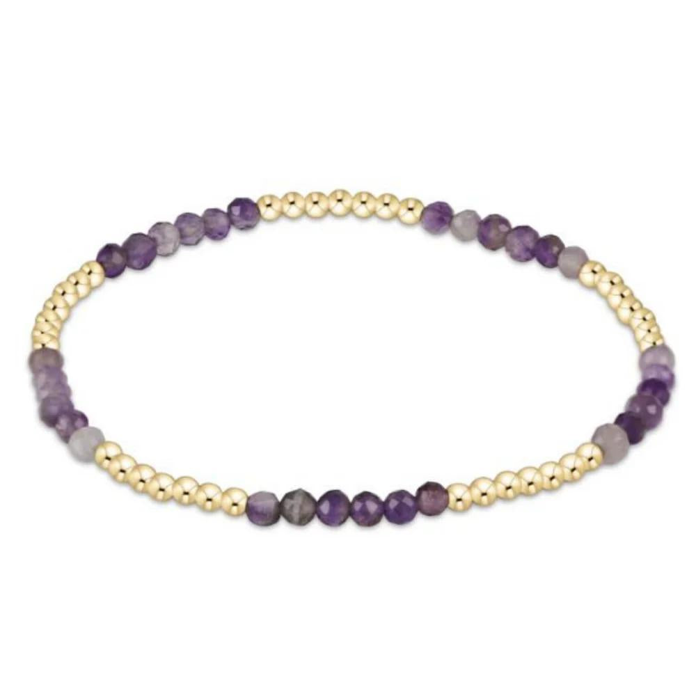 Blissful Pattern 2.5mm Bead Bracelet Amethyst