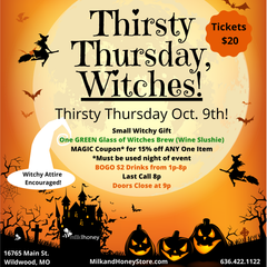 Thirsty Thursday, Witches! October 9th 2025