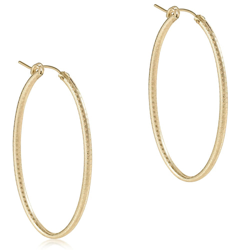 Oval Gold 2” Hoop Textured