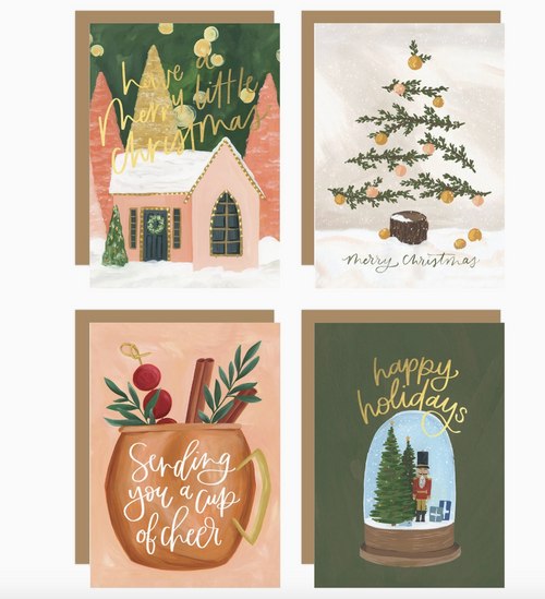 Christmas Cottage Greeting Card Box Set