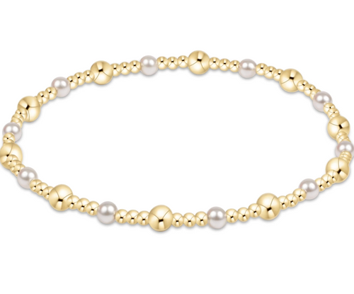 Sincerity Gold & Pearl 4mm Bracelet