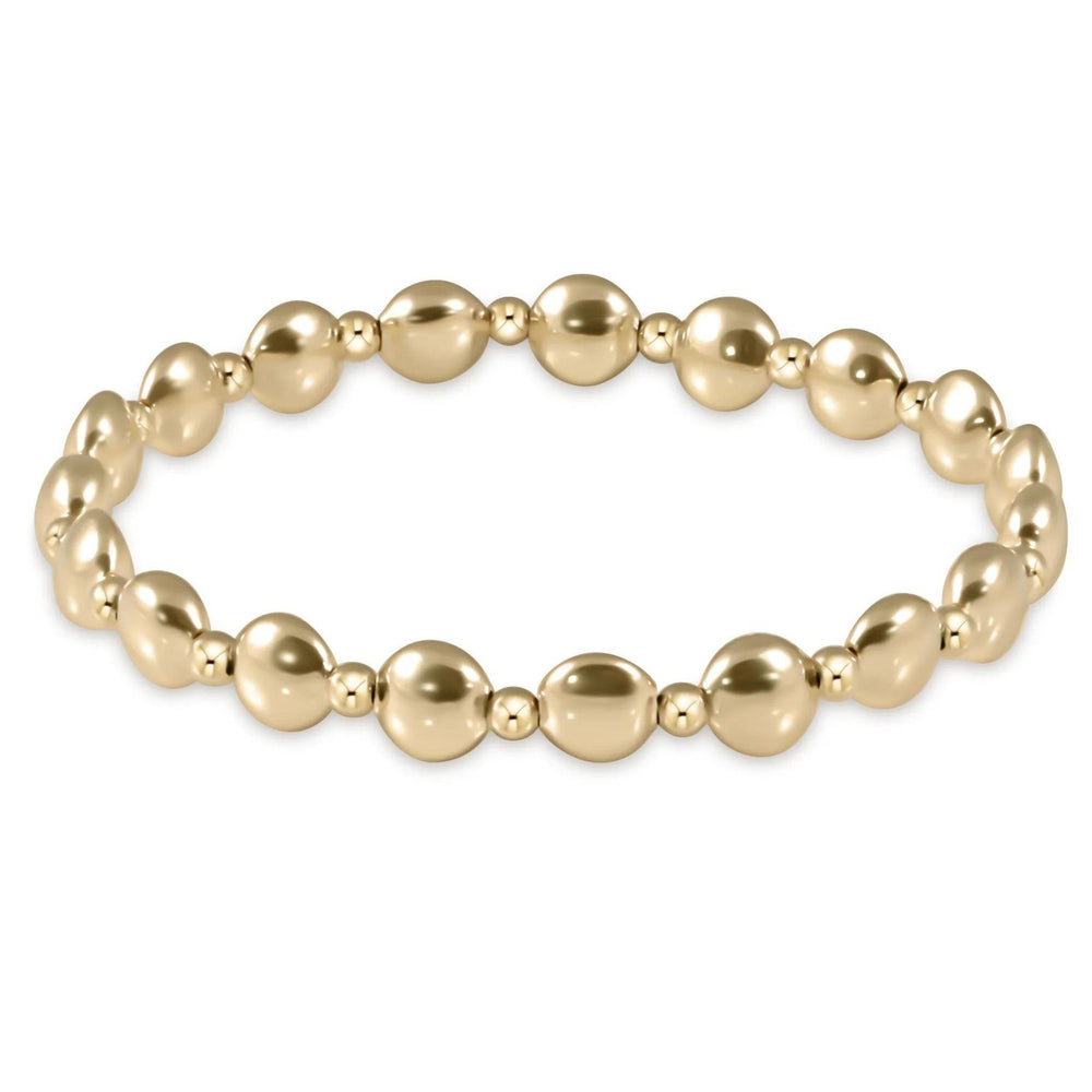 ENEWTON EXTENDS - HONESTY GOLD GRATEFUL PATTERN 6MM BEAD BRACELET