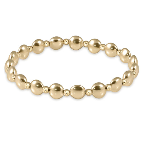 ENEWTON EXTENDS - HONESTY GOLD GRATEFUL PATTERN 6MM BEAD BRACELET