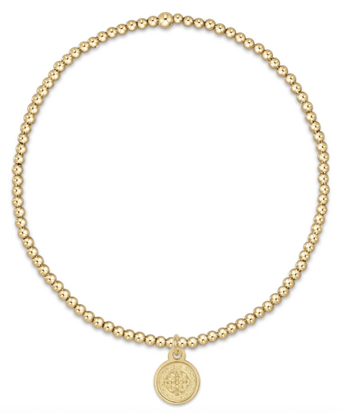 Classic Gold 2mm Bracelet - Blessing Small Gold Disc