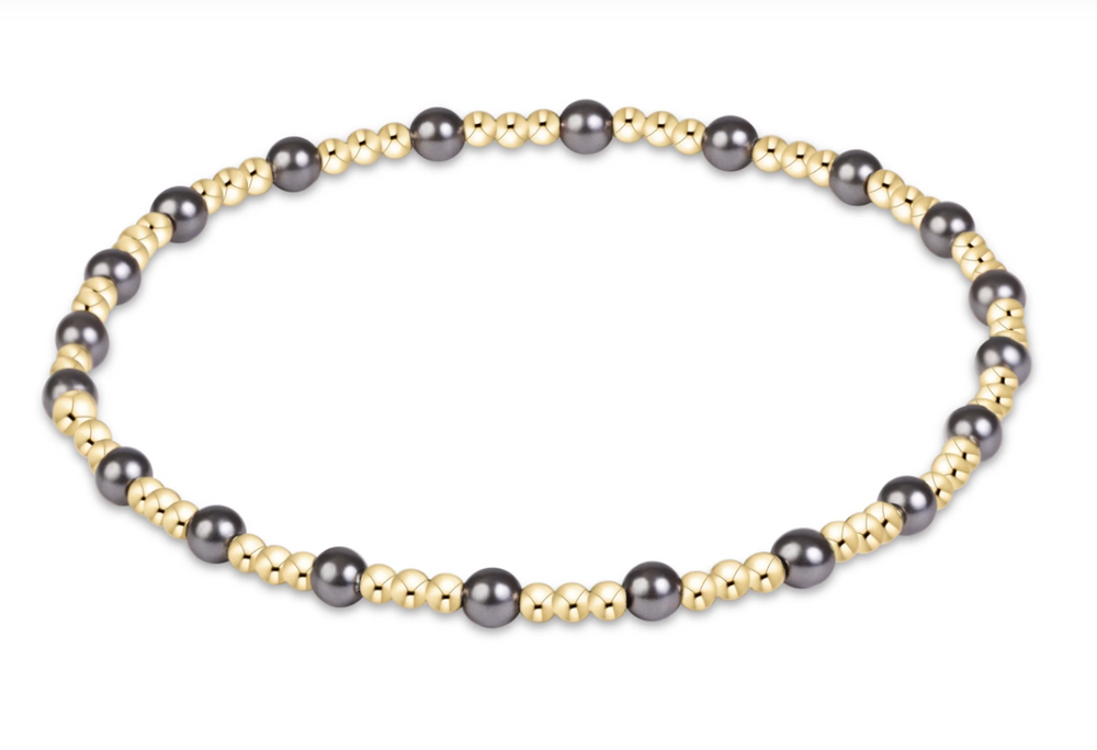 Sincerity Pearl Dark Grey 3mm Bracelet
