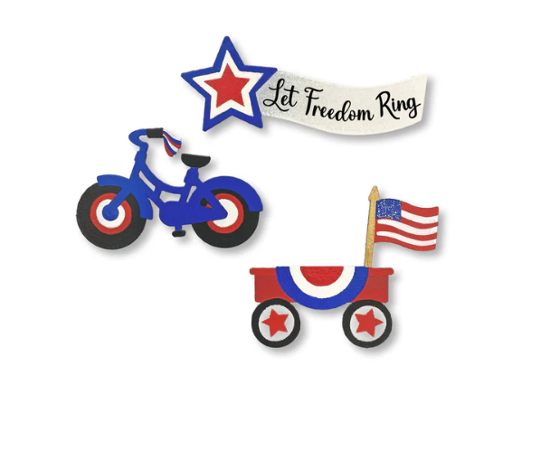 Patriotic Parade Magnets S/3