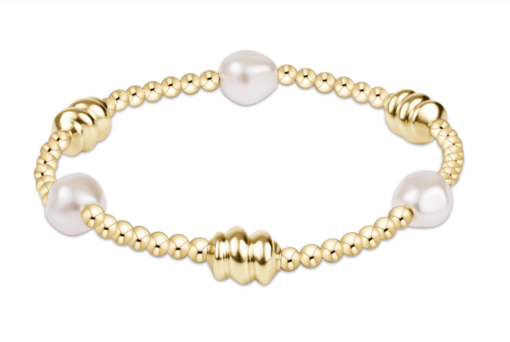 Admire Gold & Admire Pearl 3mm Gold Bracelet