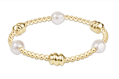 Admire Gold & Admire Pearl 3mm Gold Bracelet
