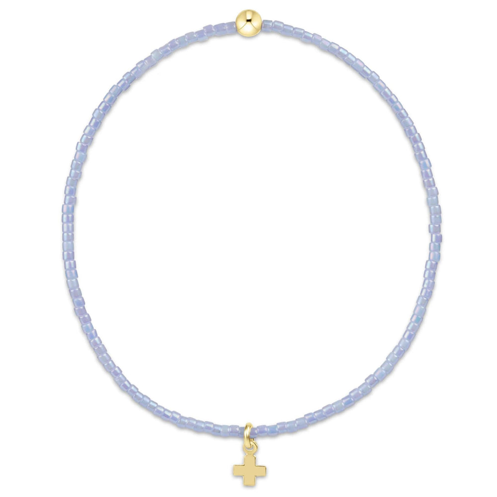 Hope Classic Ocean Mist Bracelet- Signature Cross Small Gold Charm