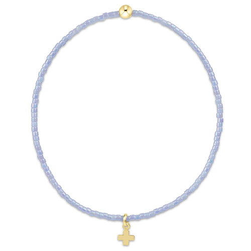 Hope Classic Ocean Mist Bracelet- Signature Cross Small Gold Charm