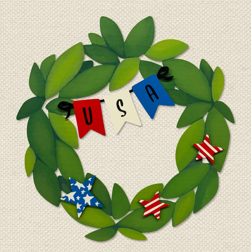 "USA" Banner Magnets Set