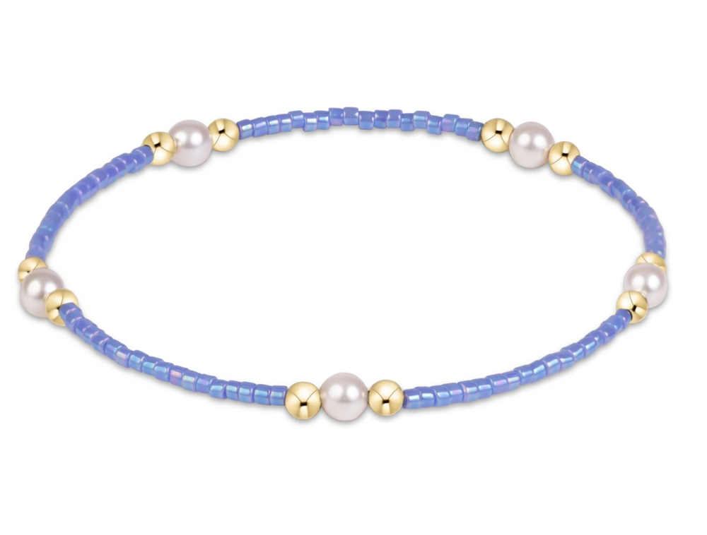 Hope Purpose Pearl Bracelet - Bright Blue
