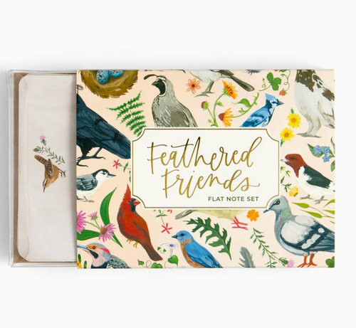 Feathered Friends Birds Flat Note Set