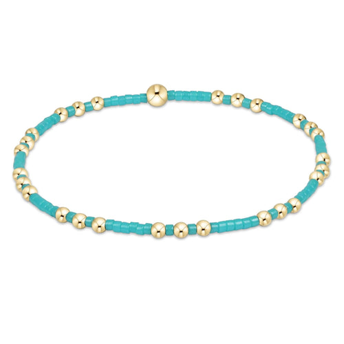 Hope Joy Pattern 2mm Bead Bracelet-Turquoise