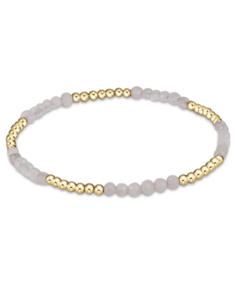 BLISSFUL PATTERN 2.5MM BEAD BRACELET - MOONSTONE