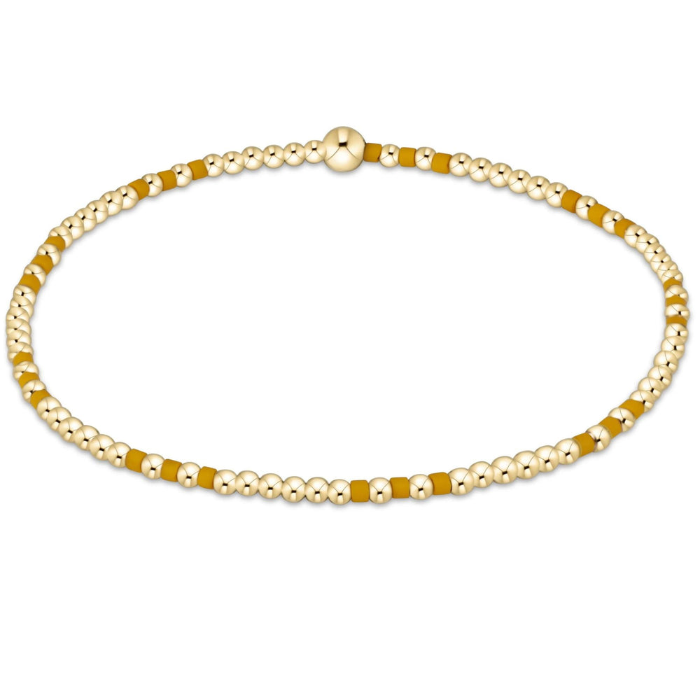 GAMEDAY HOPE JOY PATTERN 2MM BEAD BRACELET GOLDEN YELLOW