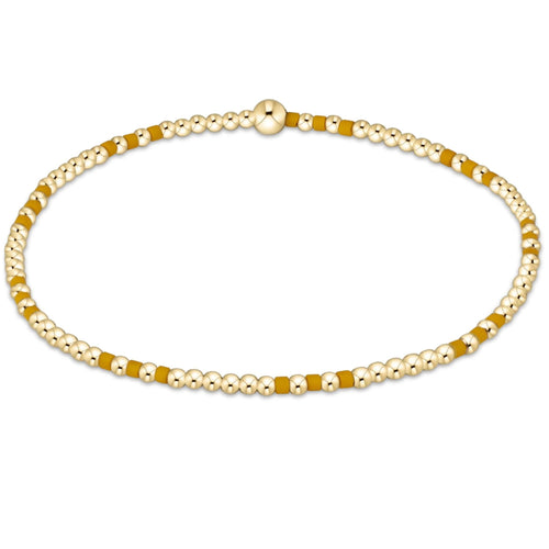 GAMEDAY HOPE JOY PATTERN 2MM BEAD BRACELET GOLDEN YELLOW