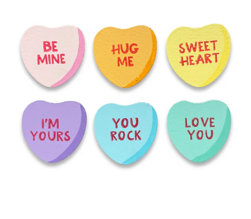 Conversation Heart Magnets S/6