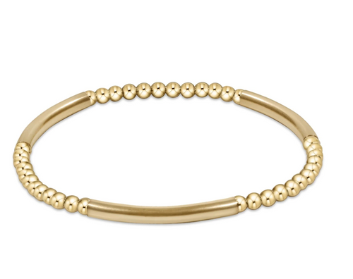 Bliss Bar Pattern Gold 3mm Bracelet