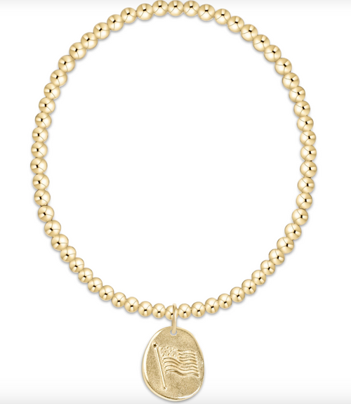 Classic Gold 3mm Bracelet - Inspire America Gold Disc