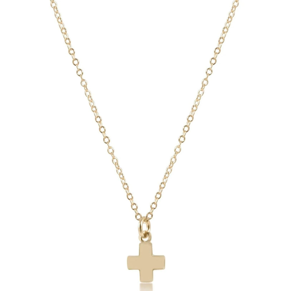 16" NECKLACE GOLD - SIGNATURE CROSS GOLD