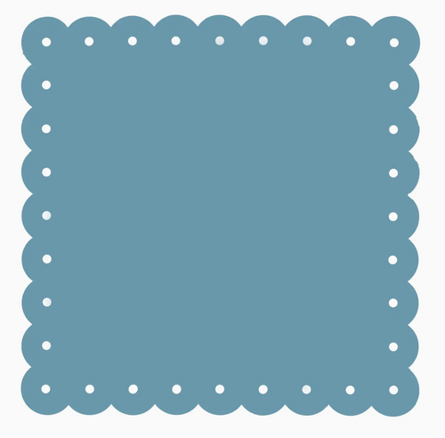 Scalloped Magnetic Memo Board Aqua