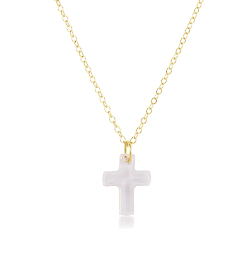 16"Necklace Gold - Blessed Crystal Charm