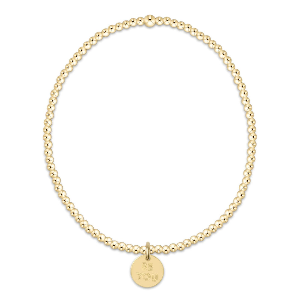 Classic Gold 2mm Bracelet- be you. Small Gold Disc