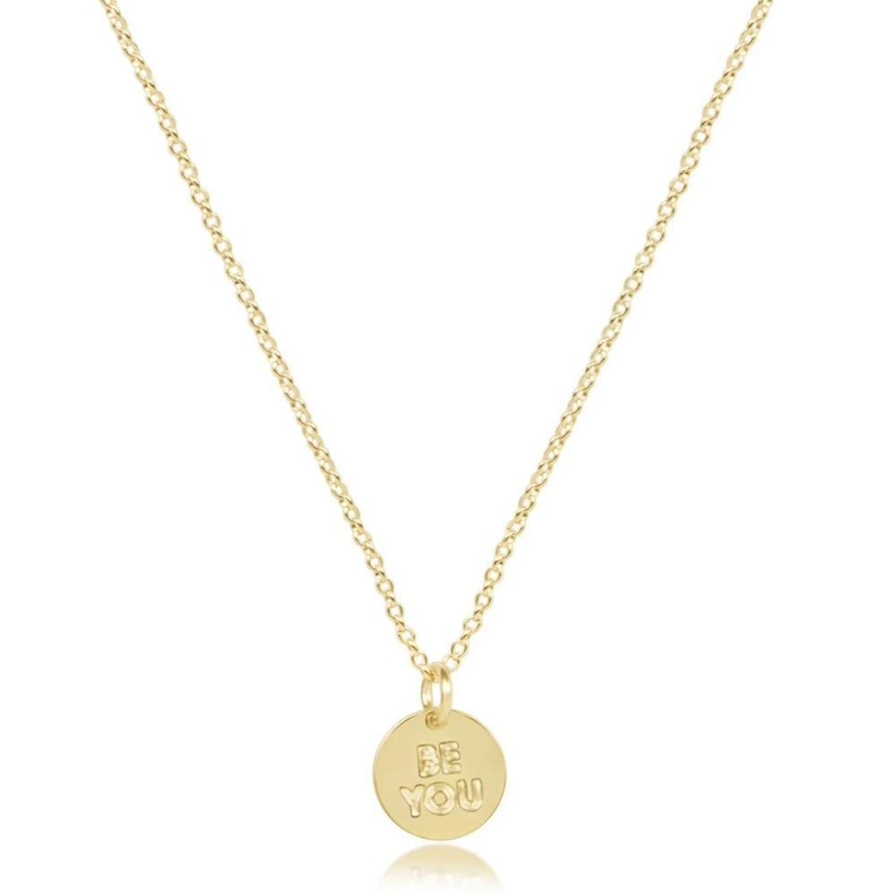 Egirl 14” Necklace Gold - Be You Small Gold Disc