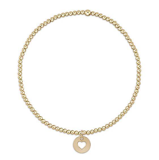 egirl Classic Gold 2mm Bead Bracelet Love Small Gold Disc