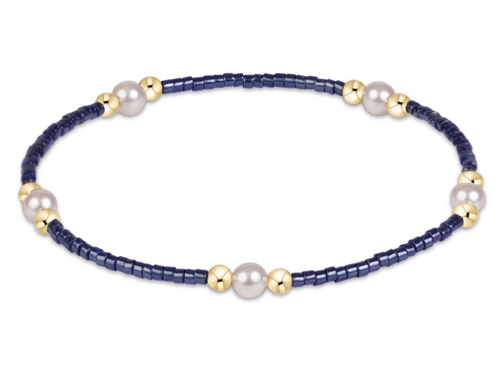 Hope Purpose Pearl Bracelet - Navy