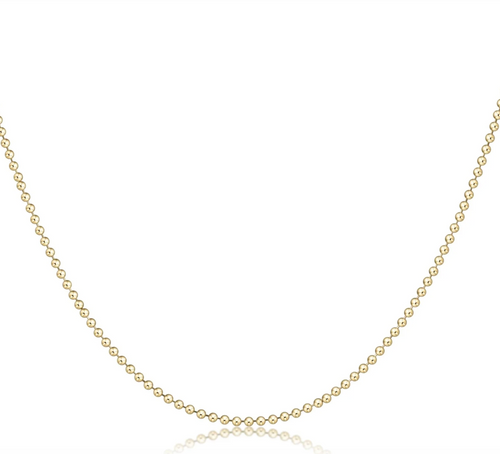 15" Choker Classic Beaded Chain Gold