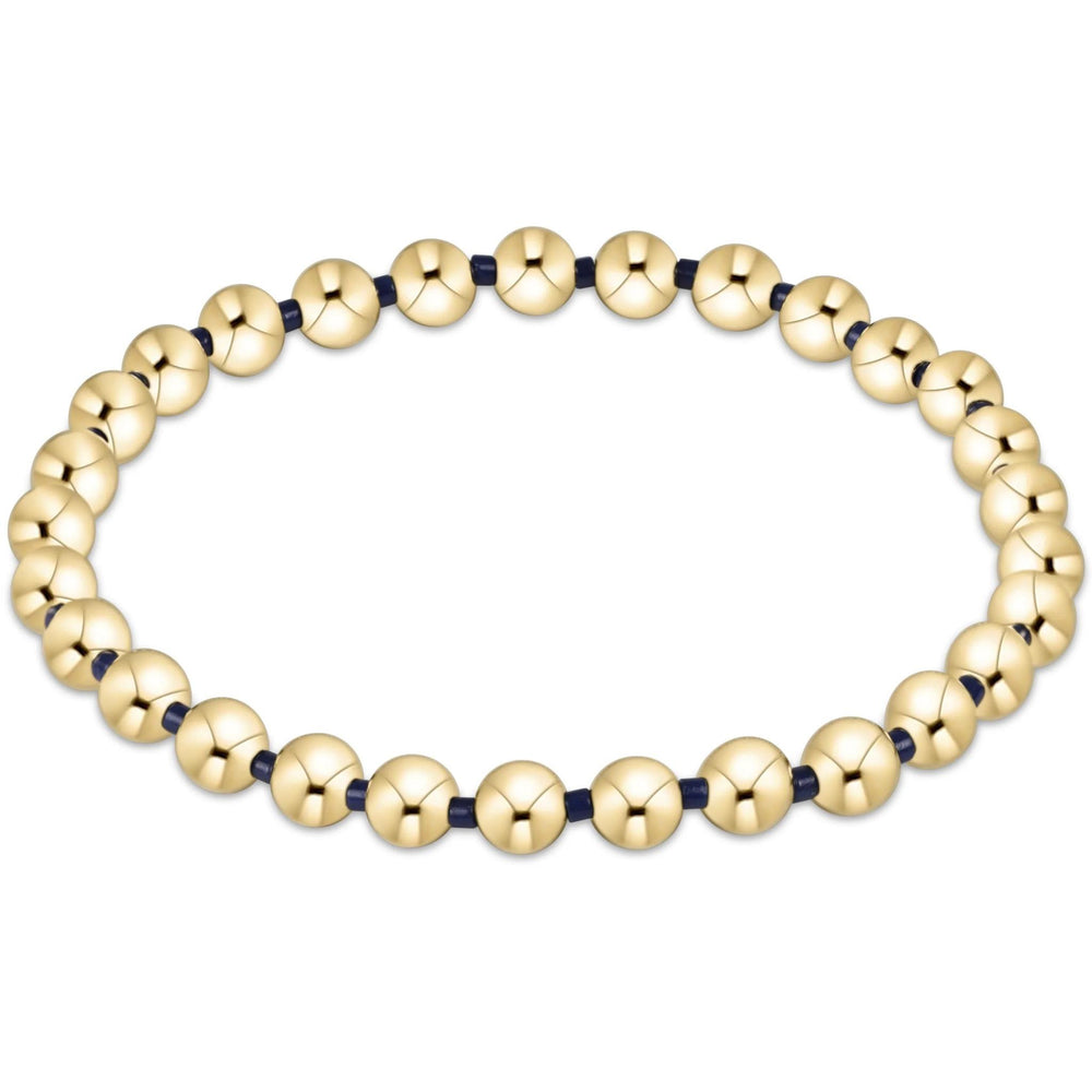 GAMEDAY HOPE GRATEFUL 5MM BEAD BRACELET MATTE NAVY