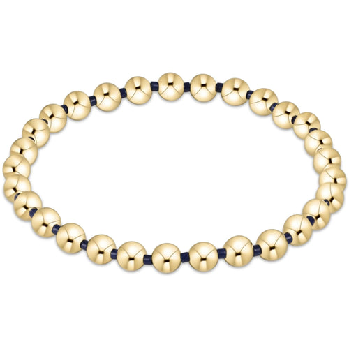 GAMEDAY HOPE GRATEFUL 5MM BEAD BRACELET MATTE NAVY